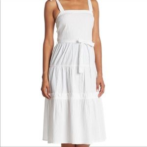 Topshop Pintuck Waist Midi Dress Graduation Bridal